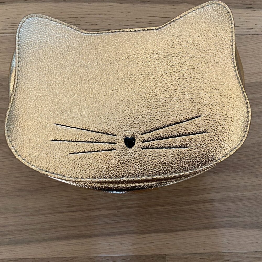 Tarte Gold Cat Shaped Makeup Bag